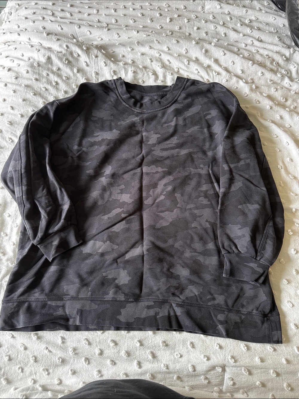 Lululemon Dark Gray Camouflage Crewneck Sweater